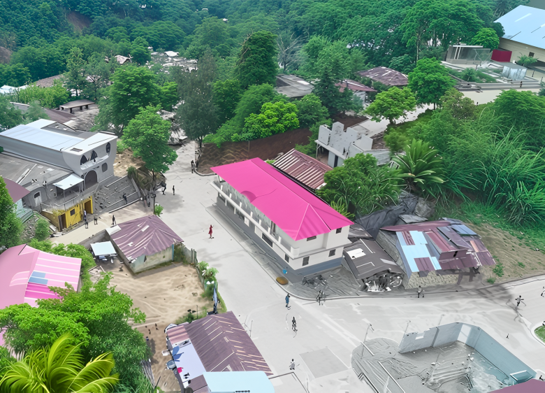 An aerial view of downtown Vallières. Photo courtesy of Journalist Dieucel Metelus for The Haitian Times.
