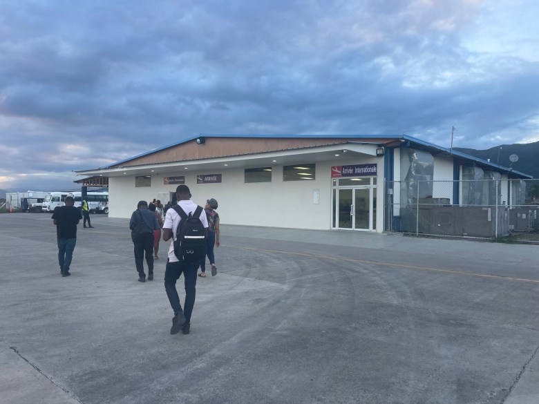 First steps on Haitian soil after landing in Cap-Haïtien’s Hugo Chavez International Airport on Monday, October 27, 2025. Photo by Fritznel D. Octave/The Haitian Times
