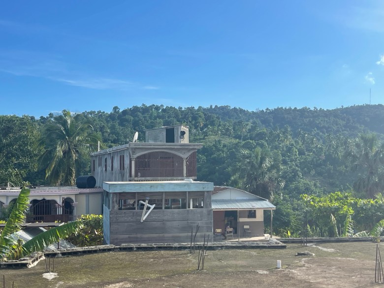 A closer look at a diaspora-built home, surrounded by a beautiful plateau filled with trees, in Crève, Bombardopolis, on Saturday, November 1, 2025. Photo by Fritznel D. Octave/The Haitian Times

