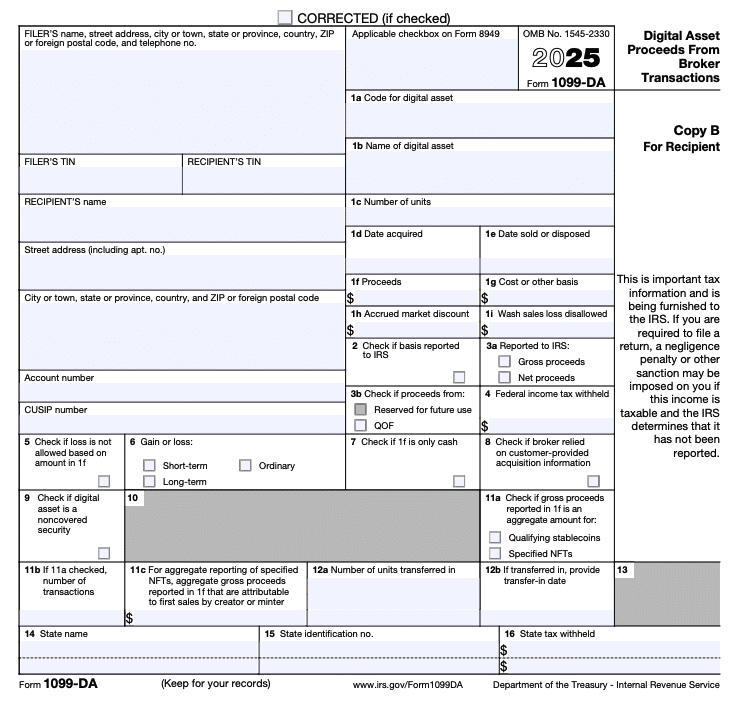 IRS Form 1099-DA
