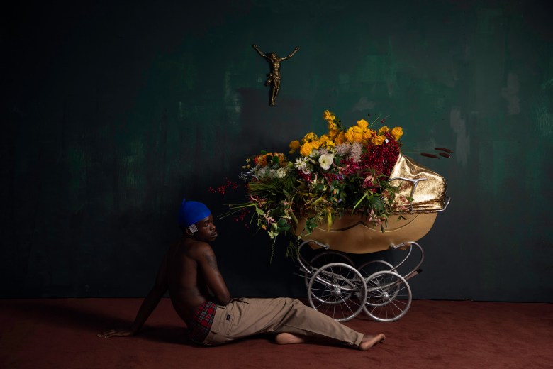 Daveed's Studio in Queens where he shot his solo exhibition, “Soaring High,” at Materials for the Arts.