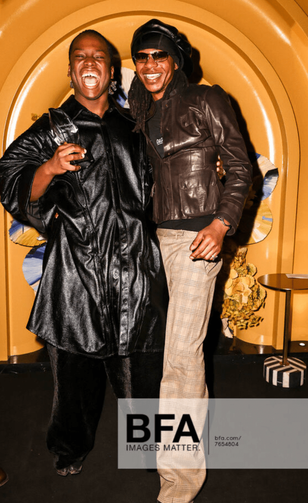 Daveed Baptiste, the event pamphlet, award judges during the CFDA 2025 Empowered Vision Award reception at the W Hotel Union Square in Manhattan on Thrusday, December 11, 2025. Photo: Courtesy of CFDA