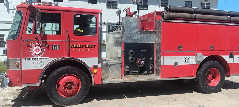 First-responder vehicles donated to Port-de-Paix by CPTOSA, as seen on February 26, 2026. Photo by Kervenson Martial for The Haitian Times.
