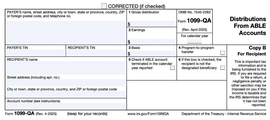 IRS Form 1099-QA